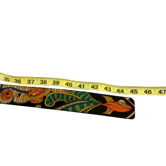 Jon Wye Genuine Leather Happy Astronaut Belt; Sz L 45". Science Space - Picture 3 of 16